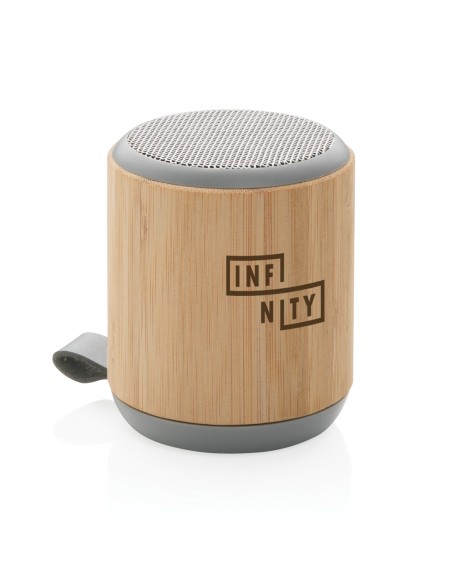 Speaker wireless 3W in bambù e tessuto Speaker wireless 3W in bambù e tessuto